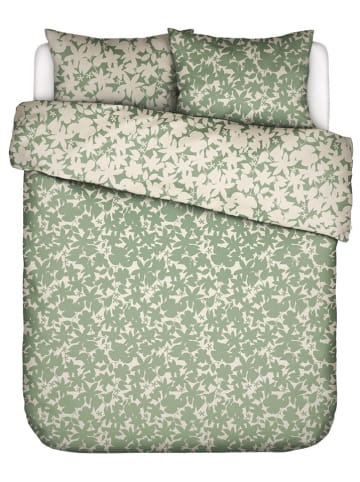 Essenza Komplet pościeli satynowej "Sora" w kolorze kremowo-zielonym