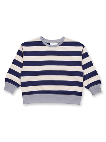 Sense Organics Sweatshirt "Dari" in Dunkelblau/ Weiß