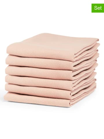 Cinderella 6er-Set: Geschirrtücher "Checkmaid" in Rosa - (L)65 x (B)60 cm