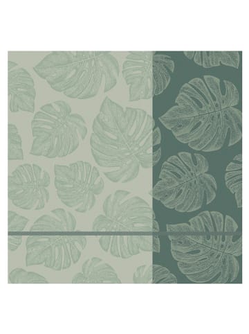 DDDDD Ściereczki (6 szt.) "Monstera" w kolorze zielonym do naczyń - 65 x 60 cm