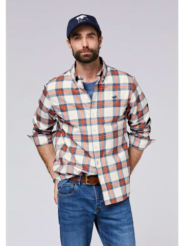 Polo Sylt Hemd - Regular fit - in Creme/ Orange/ Blau