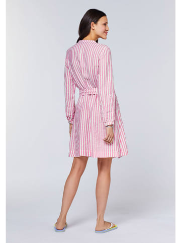 Polo Sylt Leinen-Kleid in Pink/ Weiß