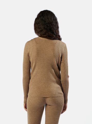 Rodier Wełniany kardigan w kolorze jasnobrązowym