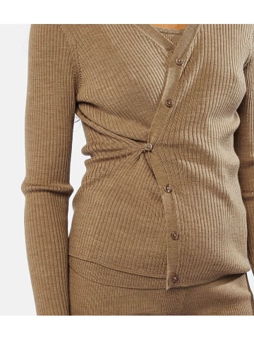 Rodier Wollcardigan in Hellbraun