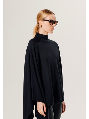 Rodier Wollponcho in Schwarz