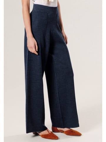 Rodier Wollen marlenebroek donkerblauw