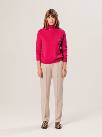 Rodier Kaschmir-Rollkragenpullover in Pink