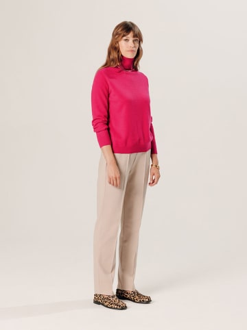 Rodier Kaschmir-Rollkragenpullover in Pink