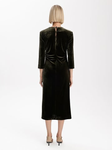 BGN Samtkleid in Khaki
