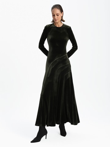 BGN Samtkleid in Khaki