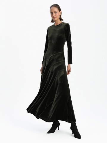 BGN Samtkleid in Khaki