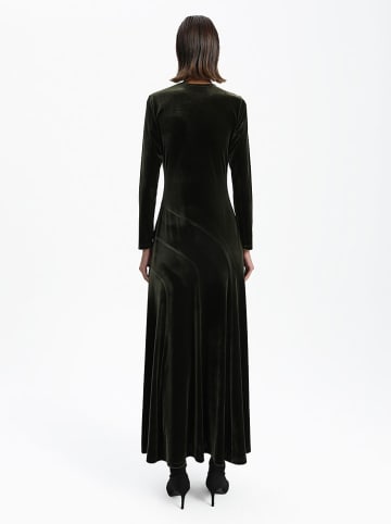BGN Samtkleid in Khaki