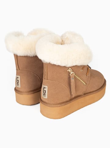Gooce Leren winterboots "Agarita" lichtbruin