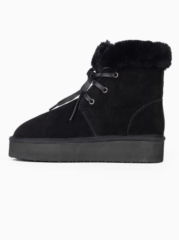 Gooce Leren winterboots "Agarita" zwart