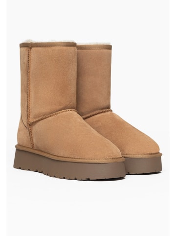 Gooce Leder-Winterstiefel "Fairfield" in Beige
