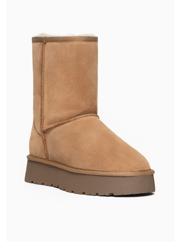 Gooce Leder-Winterstiefel "Fairfield" in Beige