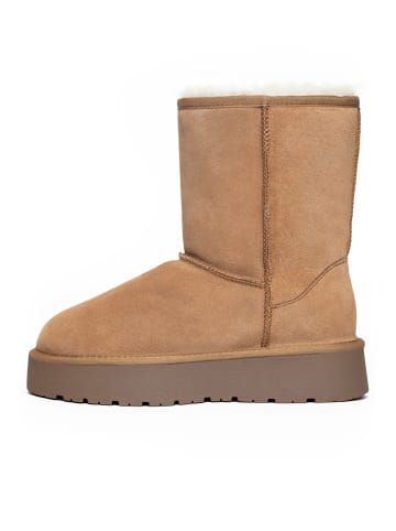 Gooce Leder-Winterstiefel "Fairfield" in Beige