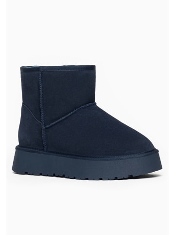 Gooce Leder-Winterboots "Thimble" in Dunkelblau