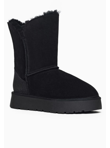Gooce Leder-Winterboots "Honey" in Schwarz