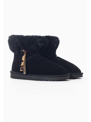 NICEBAY Leder-Winterboots "Litha" in Schwarz