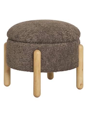 House Nordic Puf "Medas" w kolorze brązowo-jasnobrązowym - wys. 36 x Ø 45 cm