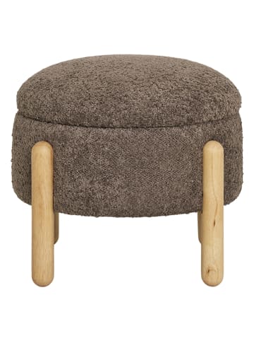 House Nordic Puf "Medas" w kolorze brązowo-jasnobrązowym - wys. 36 x Ø 45 cm