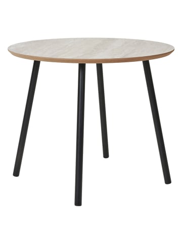 House Nordic Couchtisch "Aalst" in Beige/ Schwarz - (H)45 x Ø 55 cm