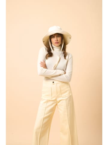 Just Cashmere Kaszmirowy sweter "Ava" w kolorze kremowym