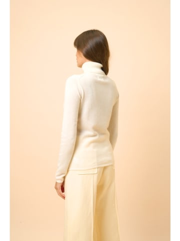 Just Cashmere Kaszmirowy sweter "Ava" w kolorze kremowym