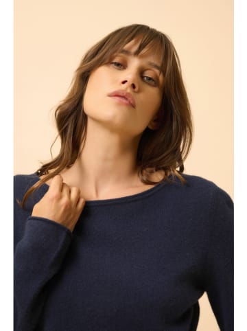 Just Cashmere Kaszmirowy sweter "Grace" w kolorze granatowym