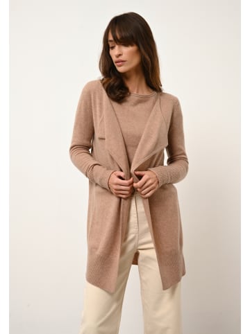Just Cashmere Kaschmir-Cardigan "Brooke" in Hellbraun