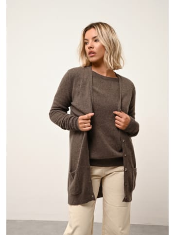 Just Cashmere Kaszmirowy kardigan "Chelsea" w kolorze brązowym