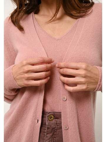 Just Cashmere Kaschmir-Cardigan "Chelsea" in Rosa