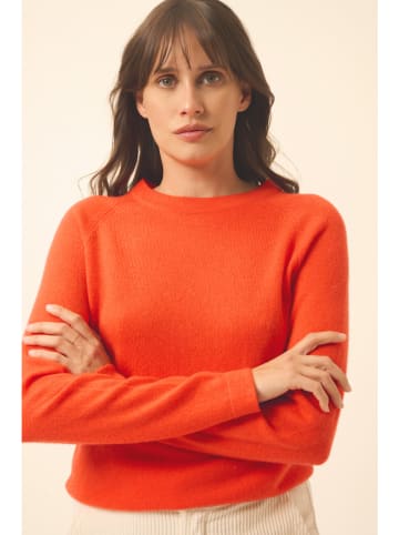 Just Cashmere Kaszmirowy sweter "Jane" w kolorze pomarańczowym