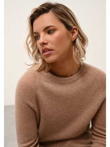 Just Cashmere Kaszmirowy sweter "Jane" w kolorze jasnobrązowym