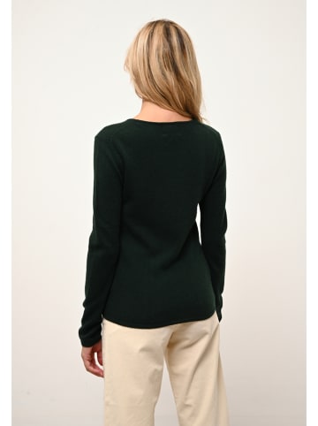 Just Cashmere Kaschmir-Pullover "Vivian" in Dunkelgrün
