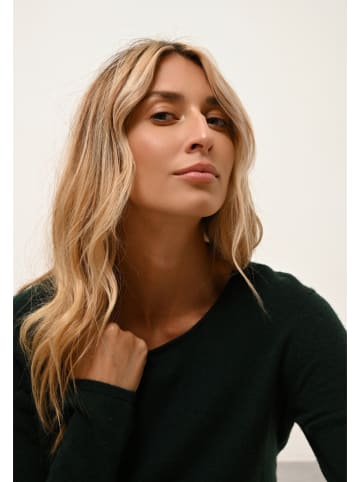 Just Cashmere Kasjmieren trui "Vivian" donkergroen