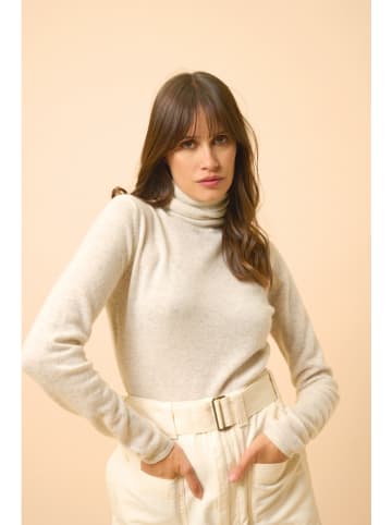 Just Cashmere Kaszmirowy sweter "Ava" w kolorze beżowym