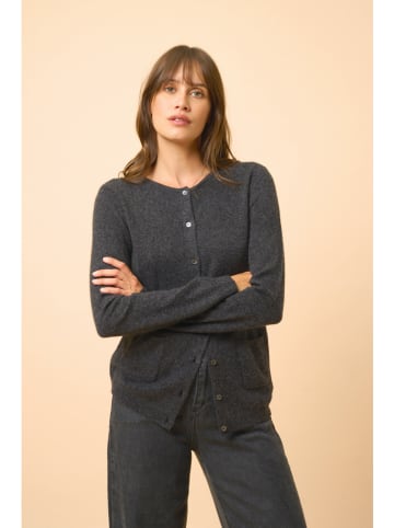 Just Cashmere Kaschmir-Cardigan "Katharine" in Anthrazit