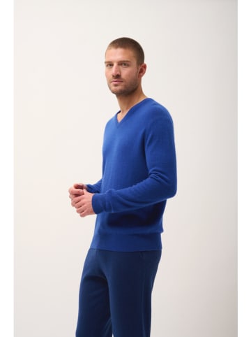 Just Cashmere Kasjmieren trui "Walt" blauw