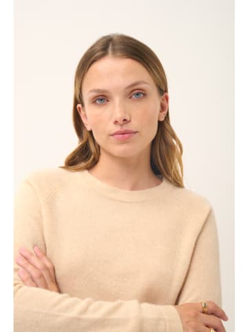 Just Cashmere Kaszmirowy sweter "Jane" w kolorze beżowym