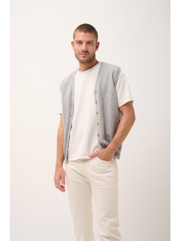 Just Cashmere Kaschmir-Weste "Lana" in Hellgrau