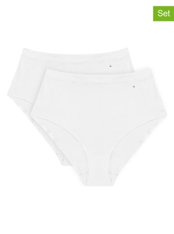 Triumph Pełne figi high waist (2 pary) "Smart Micro" w kolorze białym