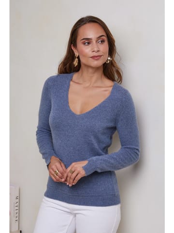 Soft Cashmere Kaschmir-Pullover in Blau