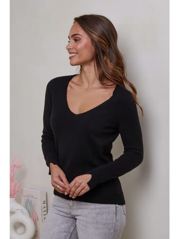 Soft Cashmere Kaschmir-Pullover in Schwarz