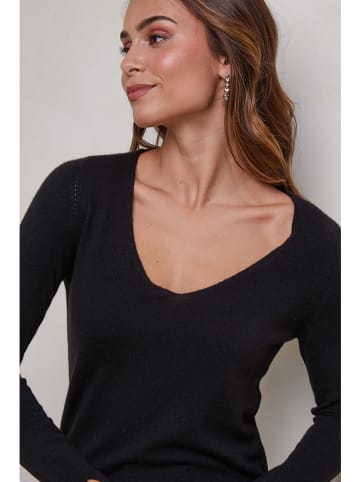 Soft Cashmere Kaschmir-Pullover in Schwarz
