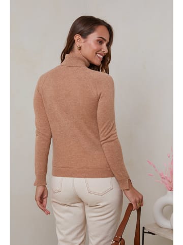 Soft Cashmere Kasjmieren coltrui lichtbruin