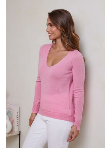 Soft Cashmere Kaszmirowy sweter w kolorze jasnoróżowym