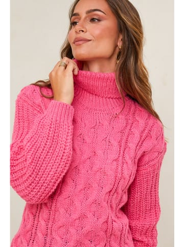 Soft Cashmere Rollkragenpullover in Pink