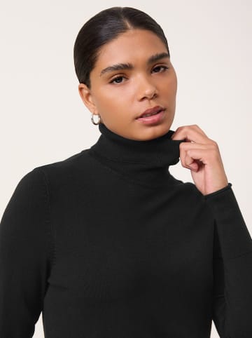 TAIFUN Rollkragenpullover in Schwarz